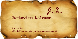 Jurkovits Kelemen névjegykártya